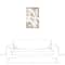 Neutral Painterly Abstract 20" x 30" Teak Hanging Canvas